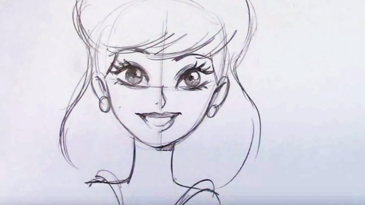 1280x720 how to draw a pretty girl cartoon - Pretty Drawings