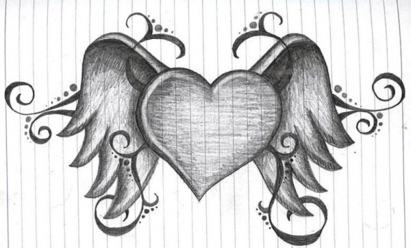 600x363 pretty heart drawings - Pretty Drawings