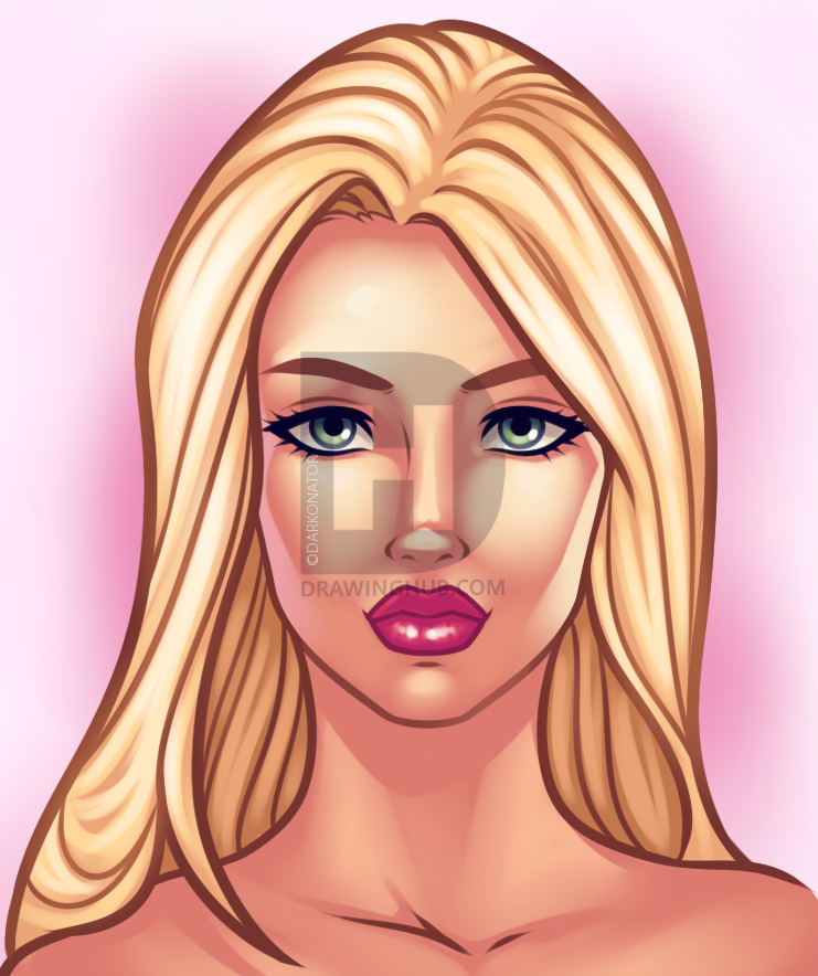 741x884 How To Draw A Beautiful Face, Step - Pretty Face Drawing