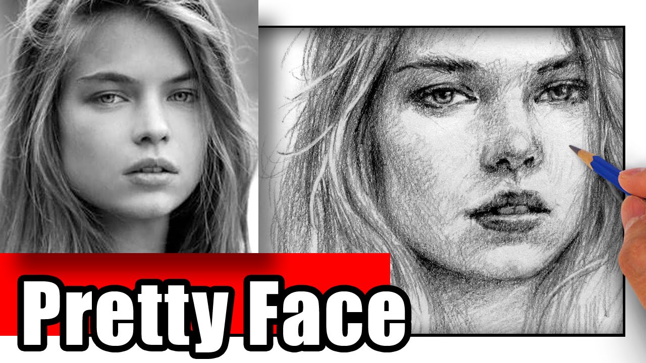 1280x720 How To Draw A Pretty Face - Pretty Face Drawing