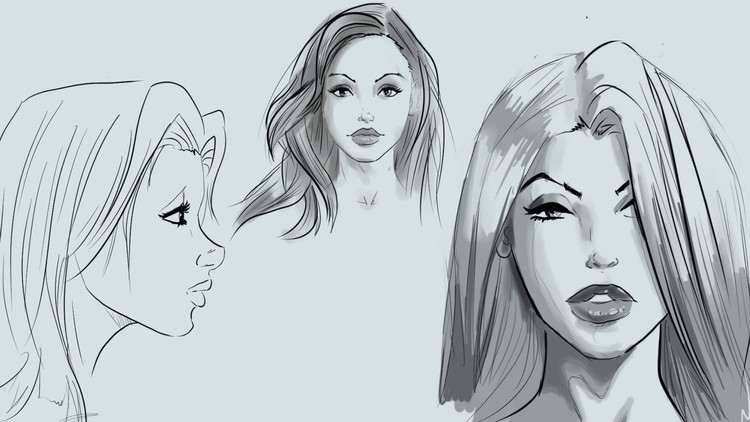 750x422 Learn To Draw Pretty Faces For Comic Books Udemy - Pretty Face Drawing