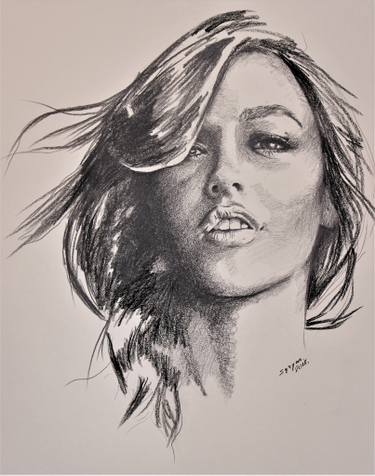 375x476 Pretty Face Drawings For Sale Saatchi Art - Pretty Face Drawing