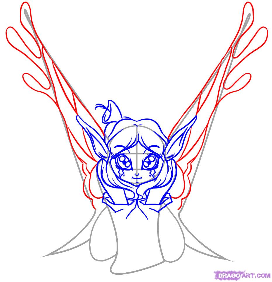 931x964 How To Draw A Cute Fairy, Step - Pretty Fairy Drawings
