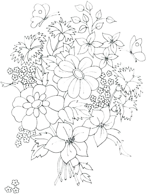 Pretty Flowers Drawing at PaintingValley.com | Explore collection of ...