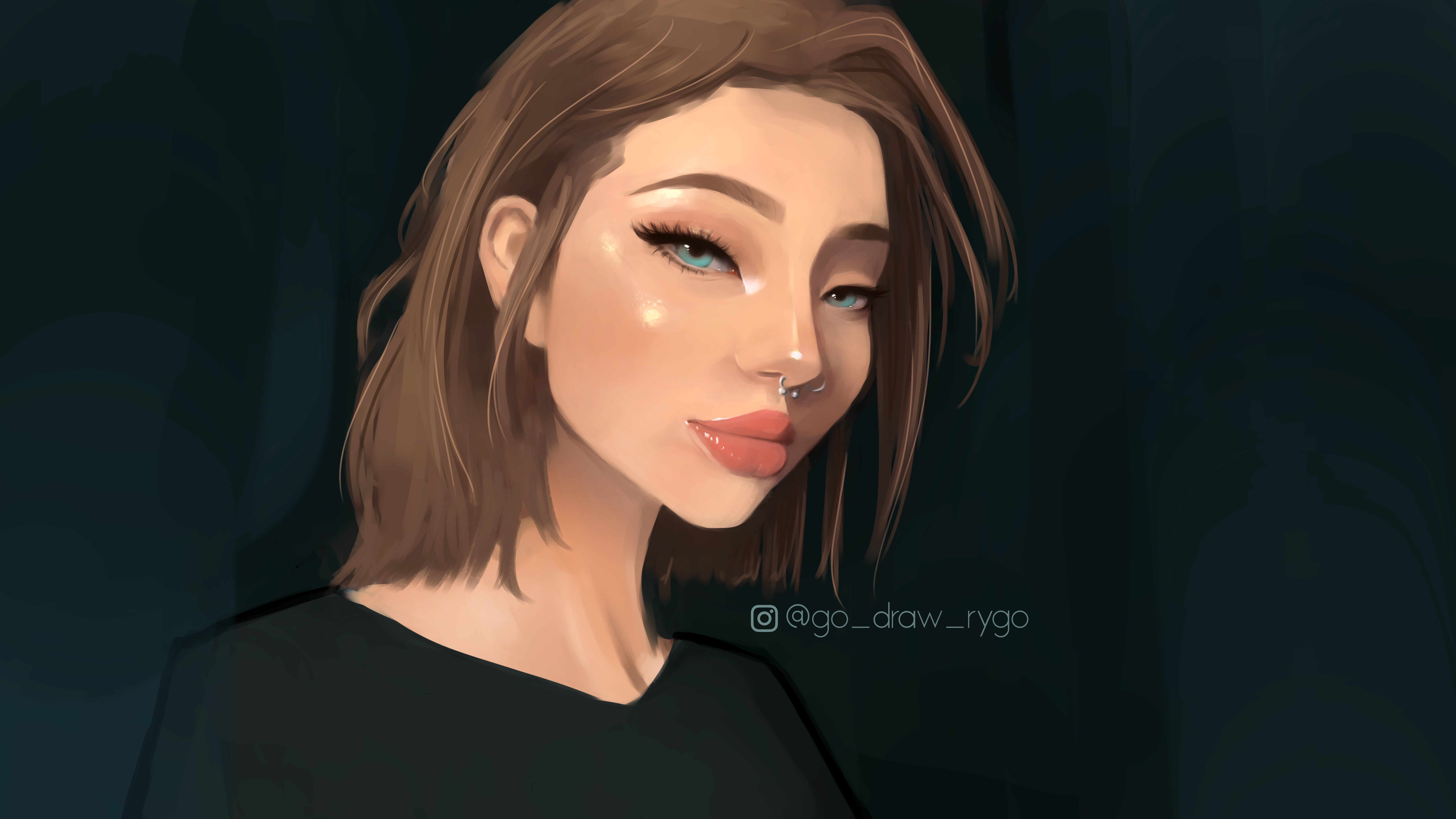 8000x4500 Pretty Girl Drawing - Pretty Girl Drawing