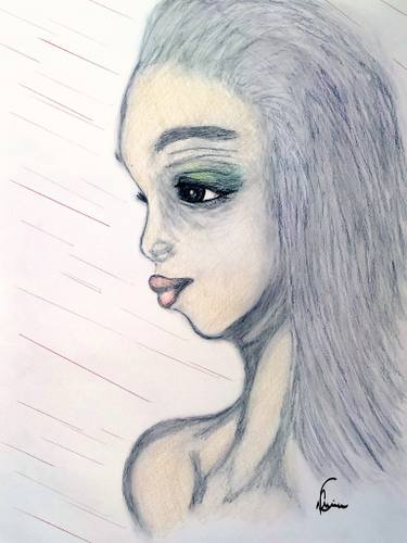 375x500 Pretty Girl Drawings For Sale Saatchi Art - Pretty Girl Drawing