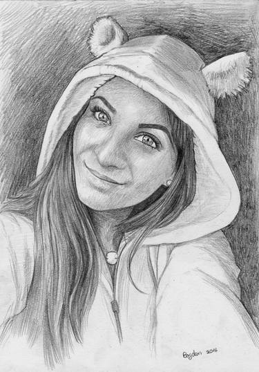 375x538 Pretty Girl Drawing - Pretty Girl Drawing