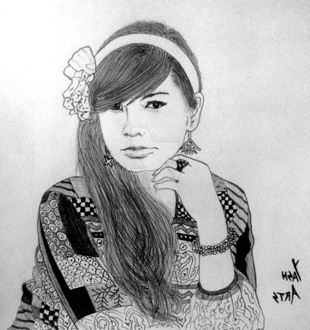 1024x1088 Sketch Of Cute Girl Cute Easy Drawings For Girls Amazing Drawing - Pretty Girl Face Drawing