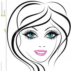 300x300 beautiful face drawing beauty woman face beautiful girl vector - Pretty Girl Face Drawing