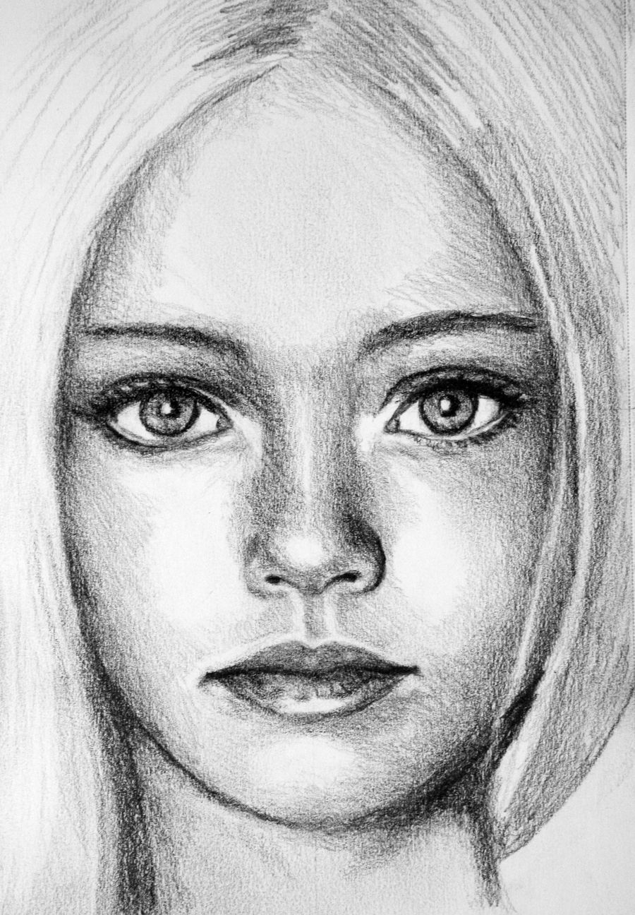 Pretty Girl Face Drawing at PaintingValley.com | Explore collection of