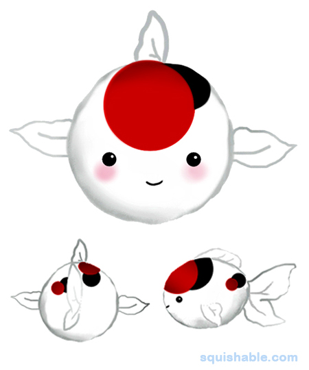 450x540 squishable cute koi an adorable fuzzy plush - Pretty Koi Fish Drawing