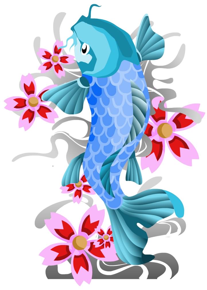 722x1014 beautiful koi fish tattoo sample - Pretty Koi Fish Drawing