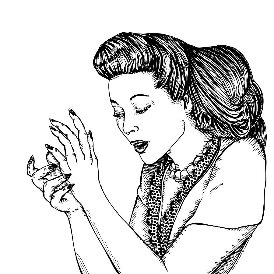 900x900 Pretty Lady Drawing - Pretty Lady Drawing