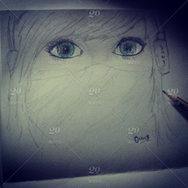 612x612 Drawing - Pretty Lady Drawing