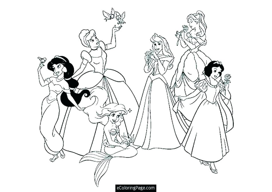 950x671 Pretty Princess Coloring Pages Printable - Pretty Princess Drawing
