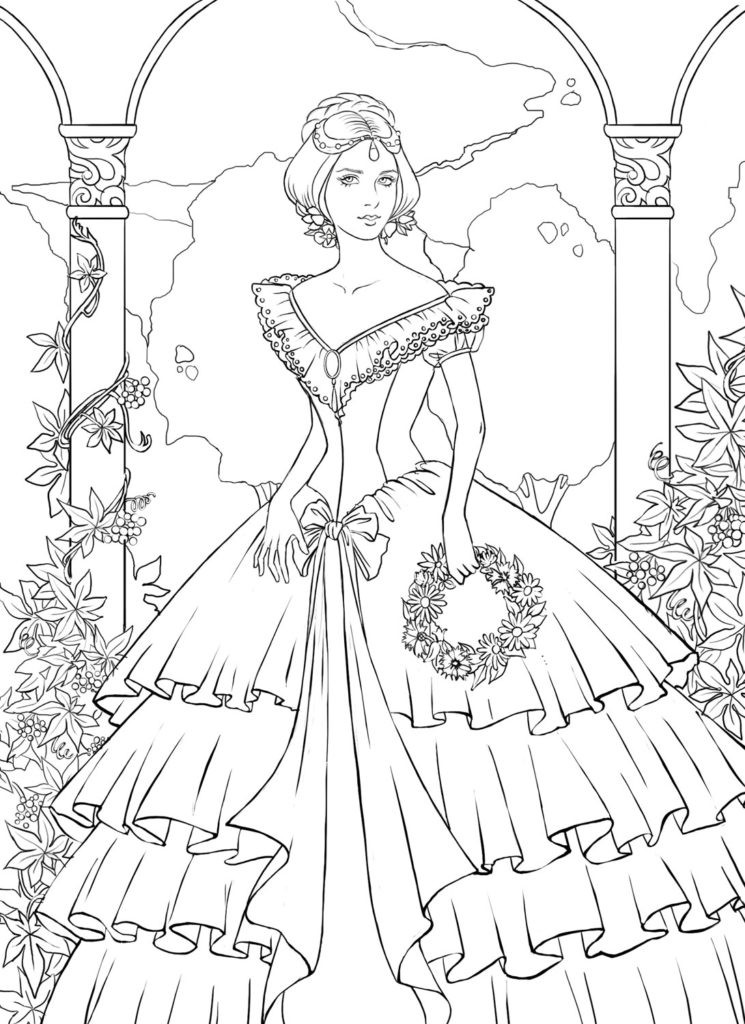 745x1024 Beautiful Princess Coloring Pages Pretty Coloringstar Shoes - Pretty Princess Drawing