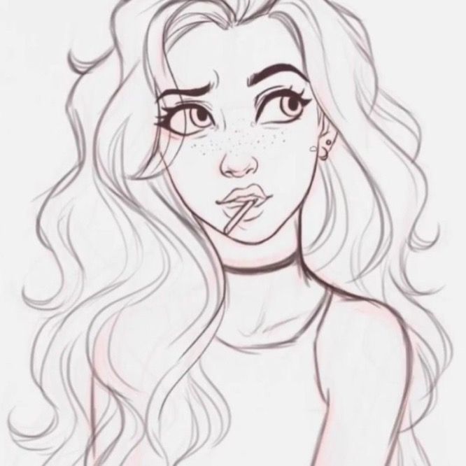 666x666 Pretty Jezz In Drawings, Art, Cartoon Drawings - Pretty Woman Drawing