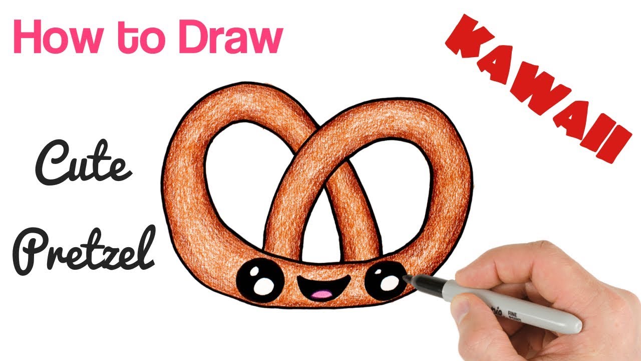 1280x720 how to draw a pretzel cute and easy - Pretzel Drawing