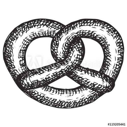 500x500 pretzel drawing - Pretzel Drawing
