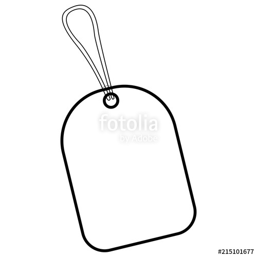500x500 blank price tag on white blank white gift tag outline isolated - Price Tag Drawing