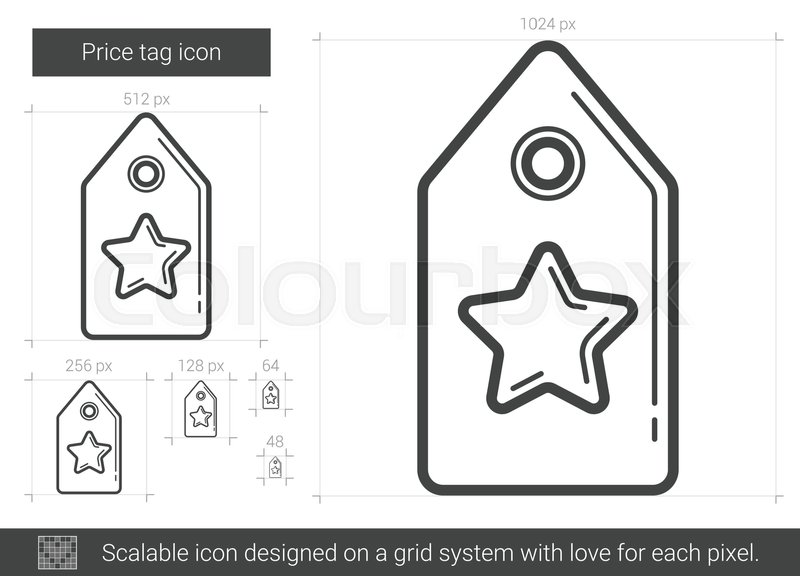800x576 price tag vector line icon isolated on stock vector colourbox - Price Tag Drawing
