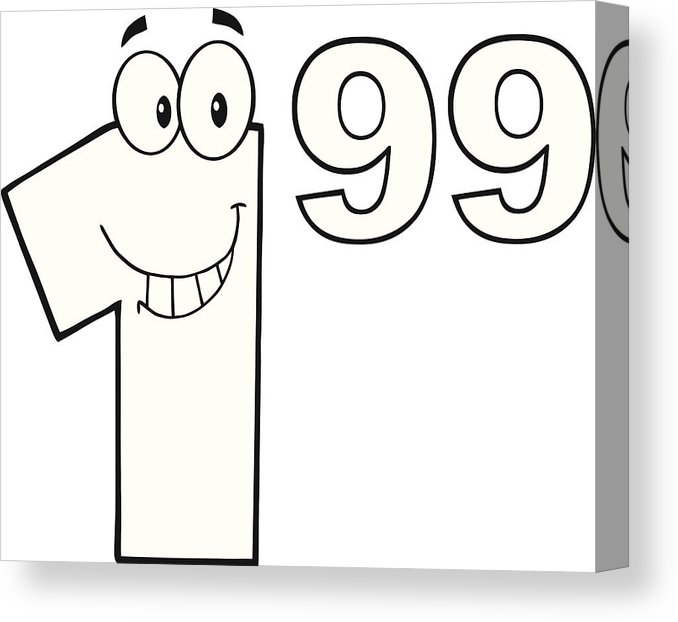 678x622 black and white price tag number canvas print canvas art - Price Tag Drawing