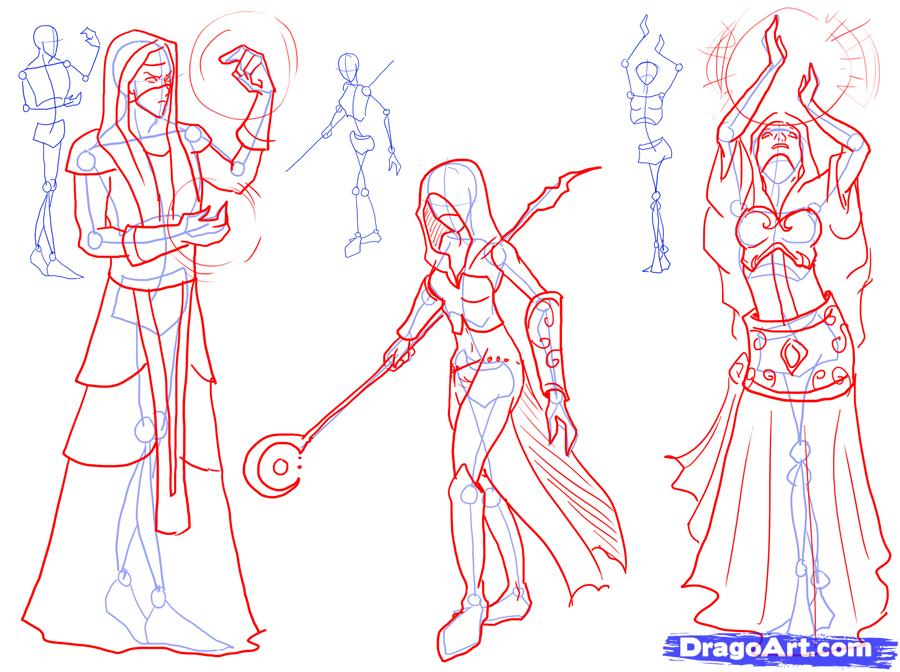 900x672 Step How To Draw A Priest, Draw Priests - Priest Drawing