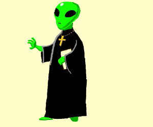 300x250 Alien Priest Drawing - Priest Drawing
