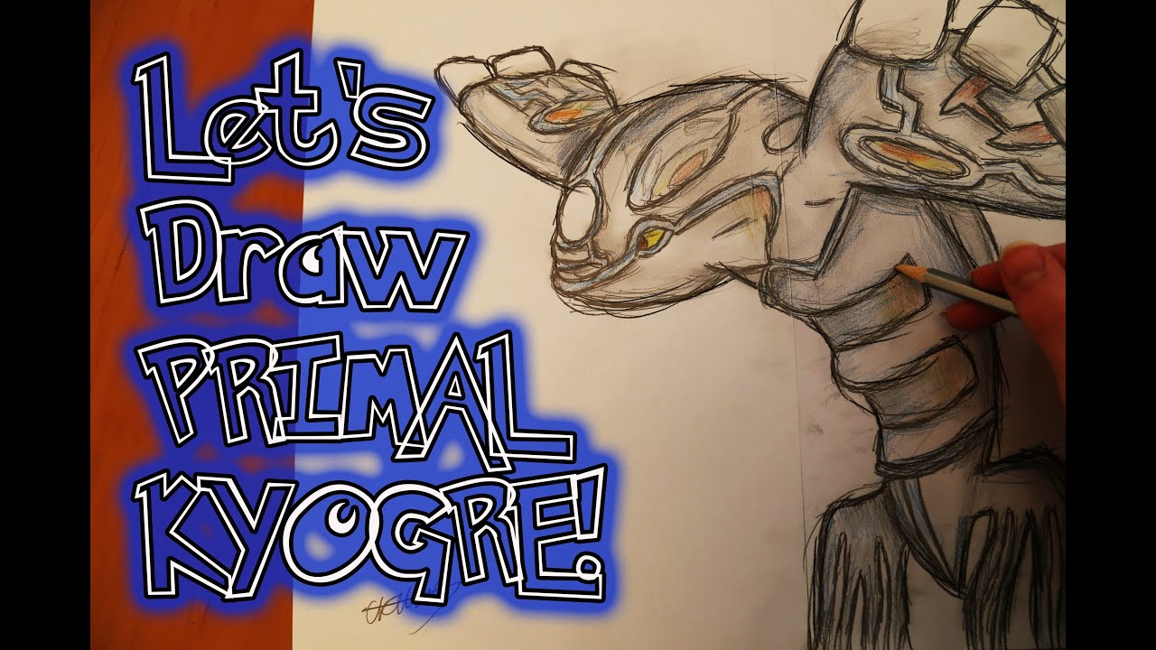 1280x720 Drawing Pokemon Primal Kyogre! - Primal Kyogre Drawing
