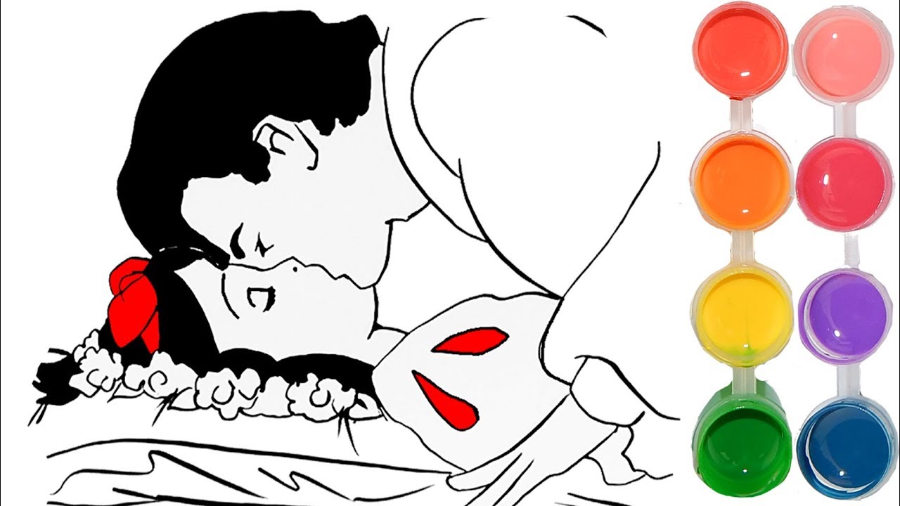 1280x720 how to draw color snow white princess prince learning speed - Prince And Princess Drawing