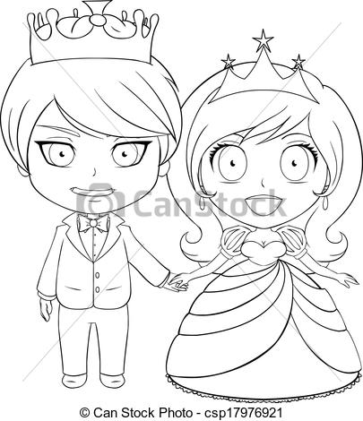 405x470 prince and princess coloring - Prince And Princess Drawing