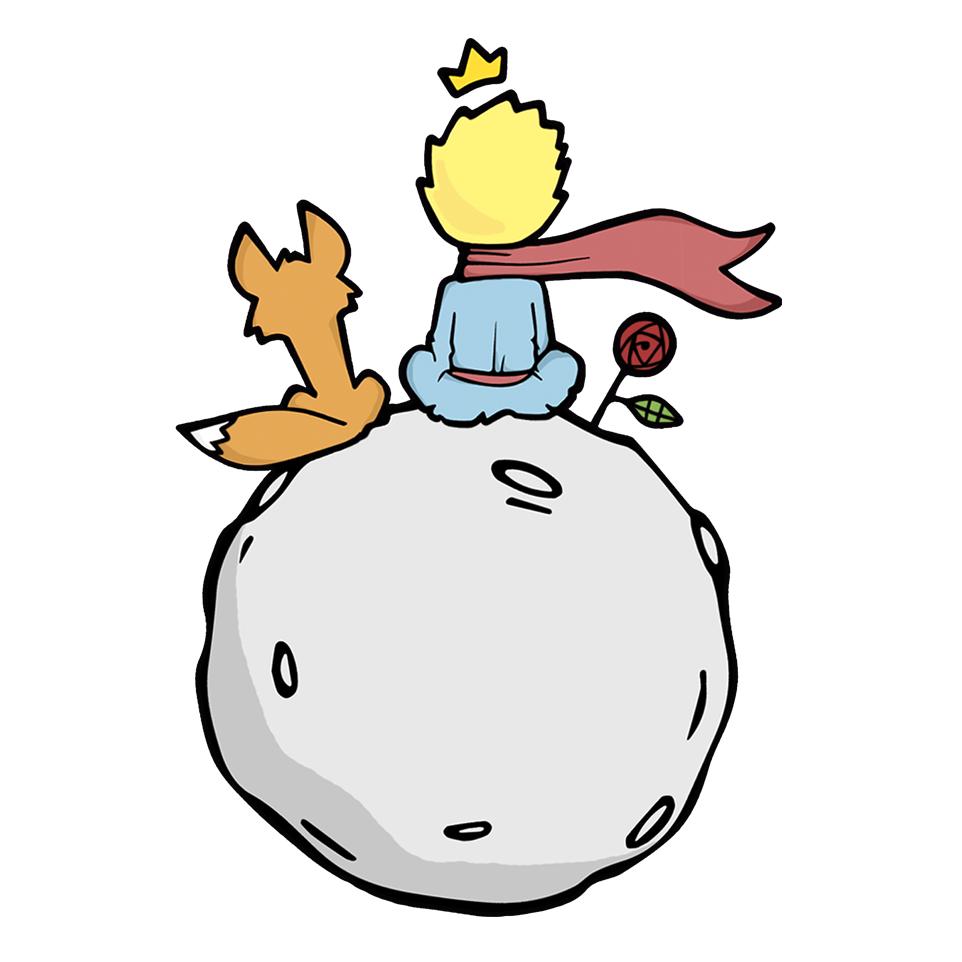 962x962 littleprince moon sticker rose planet prince crown draw - Prince Crown Drawing