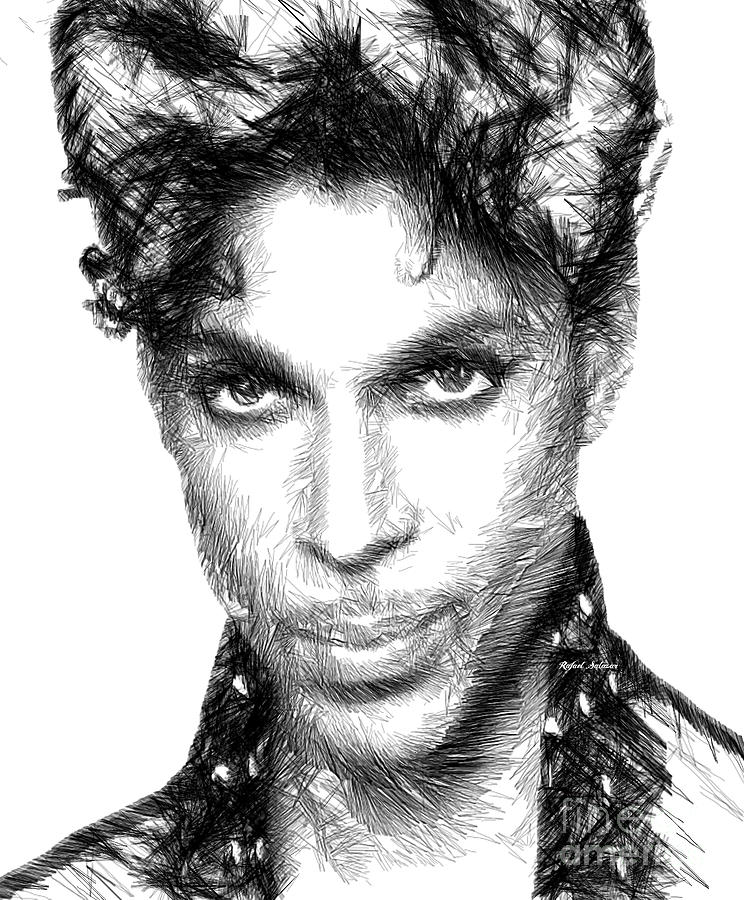 744x900 Prince - Prince Drawing Singer