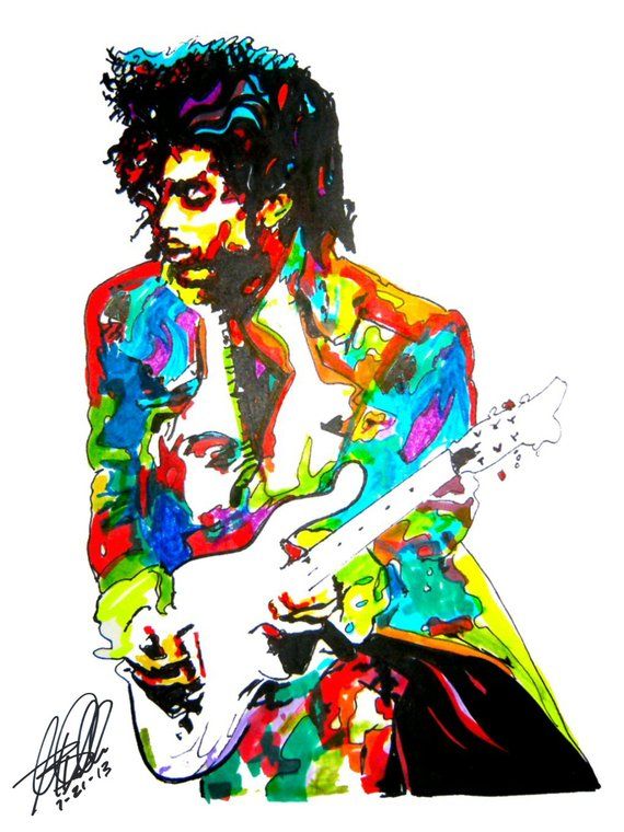 570x760 Prince The Revolution - Prince Drawing Singer