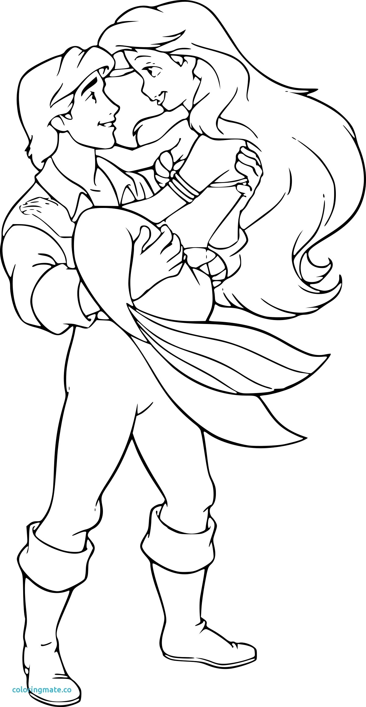 1202x2322 coloriage ariel of prince eric drawing at getdrawings filename - Prince Eric Drawing