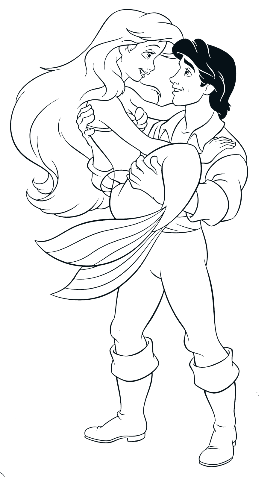 932x1600 the little mermaid - Prince Eric Drawing