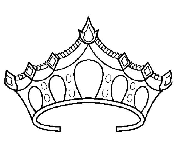 600x557 Elegant Princess Crown Coloring Pages To Print Prince Drawing - Princess And Prince Drawing