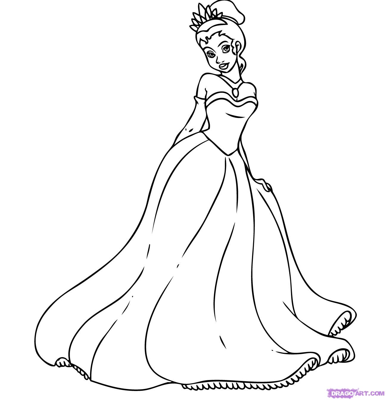 1296x1343 How To Draw Princess Tiana, Step - Princess And The Frog Drawings