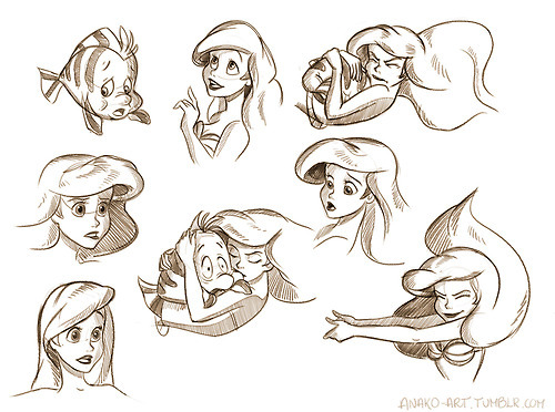 500x372 Ariel Drawing Discovered - Princess Ariel Drawing