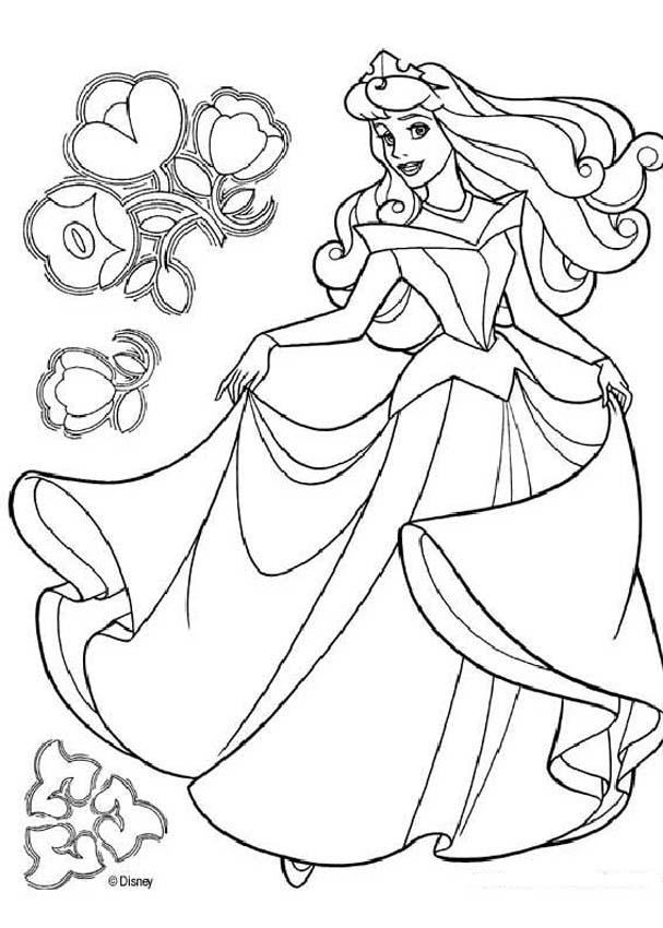 607x850 Princess Aurora Dancing Coloring Pages - Princess Aurora Drawing