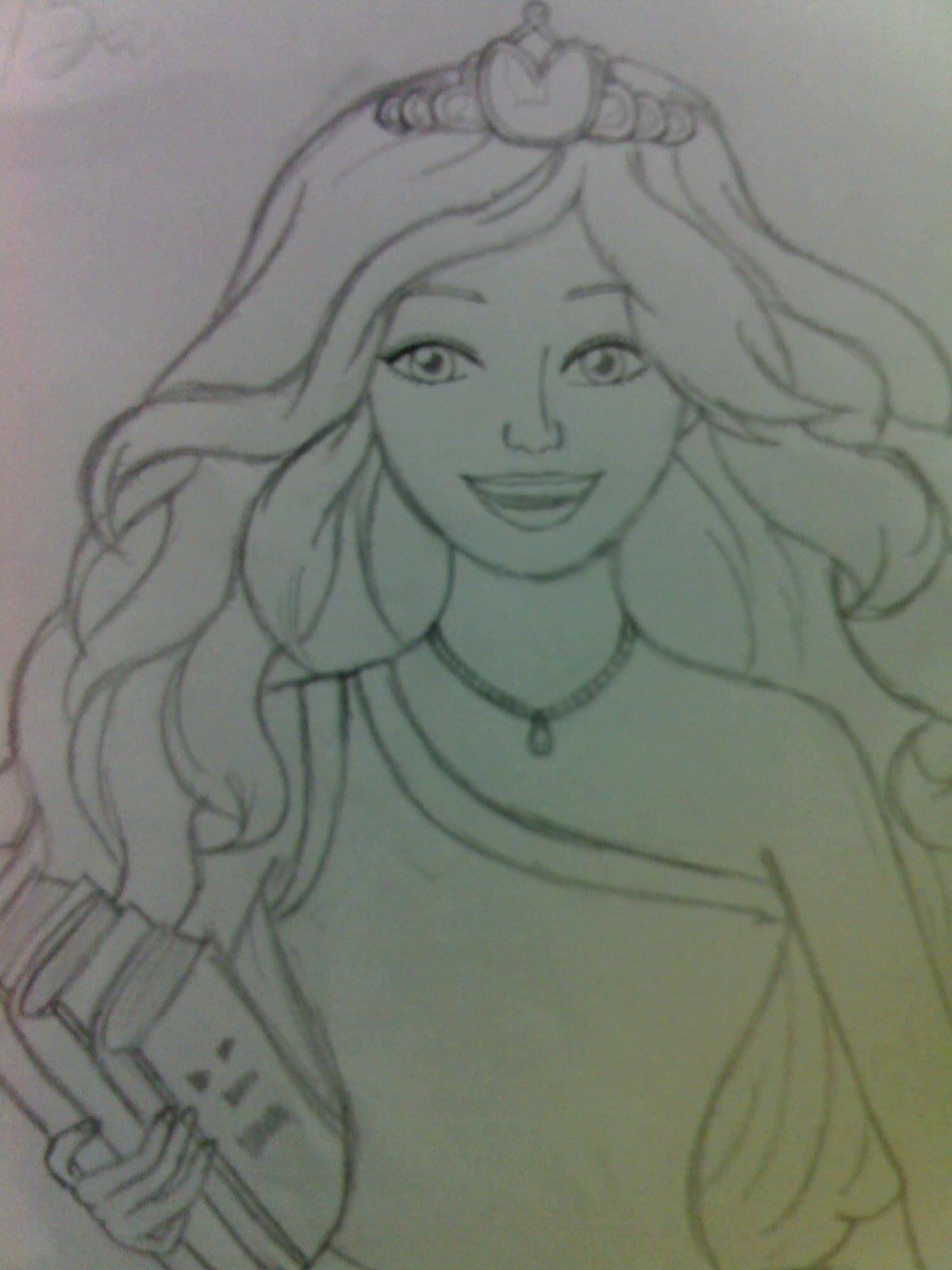 Princess Barbie Drawing at Explore collection of