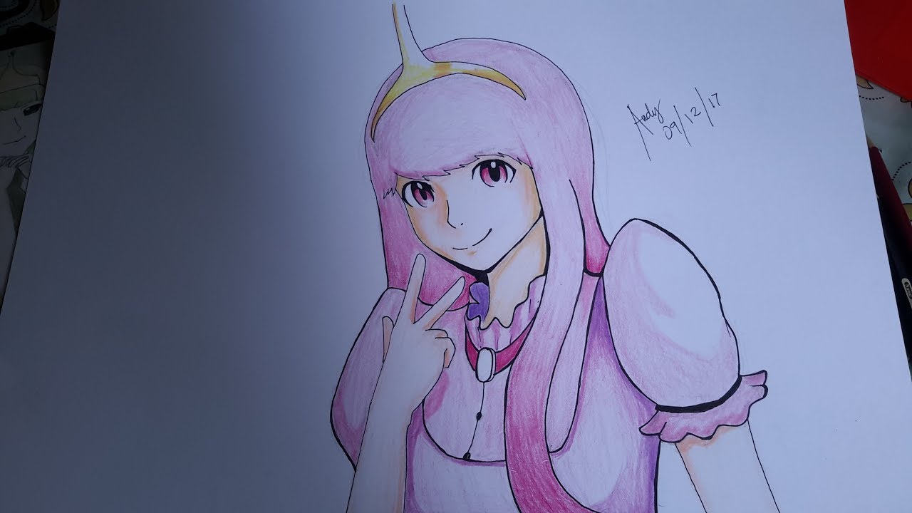 1280x720 speed drawing - Princess Bubblegum Drawing