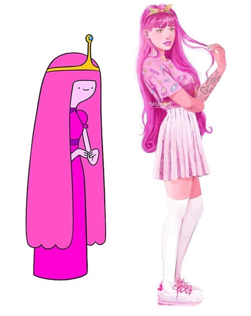 500x630 what adventure time characters in real life look like - Princess Bubblegum Drawing