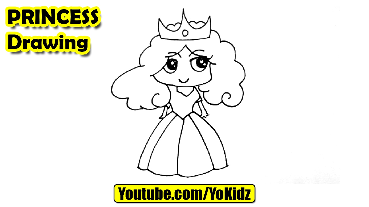1280x720 How To Draw A Cartoon Princess - Princess Cartoon Drawing