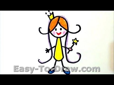 480x360 How To Draw A Cartoon Princess - Princess Cartoon Drawing