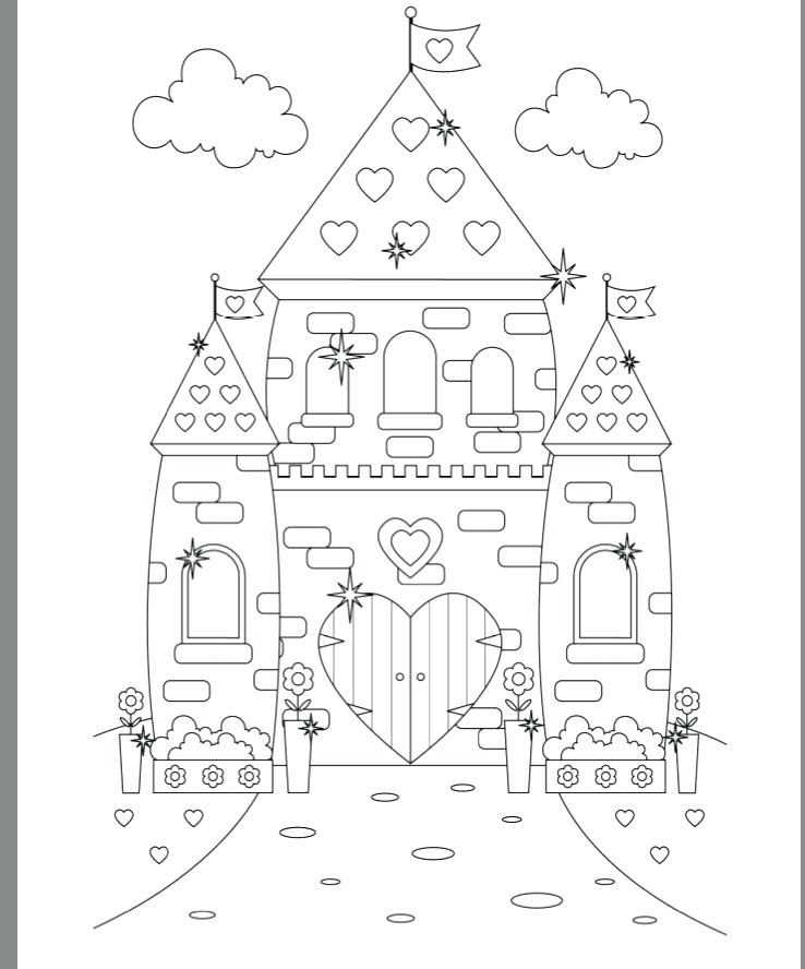 738x888 princess castle coloring pages princess castle coloring pages - Princess Castle Drawing