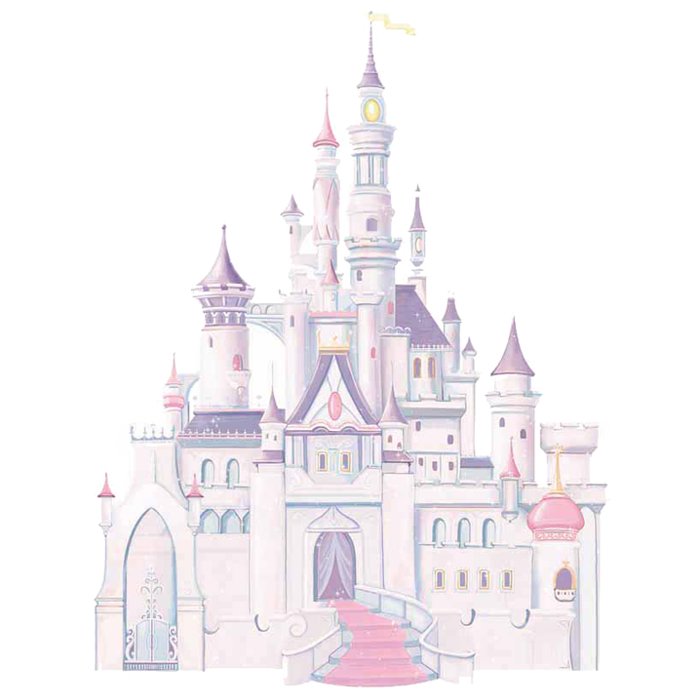 700x700 room mates disney princess castle wall decal reviews wayfair - Princess Castle Drawing