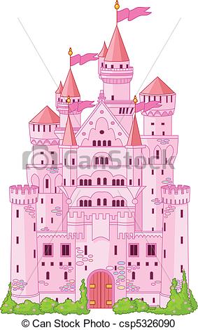 283x470 magic princess castle illustration of magic fairy tale princess - Princess Castle Drawing