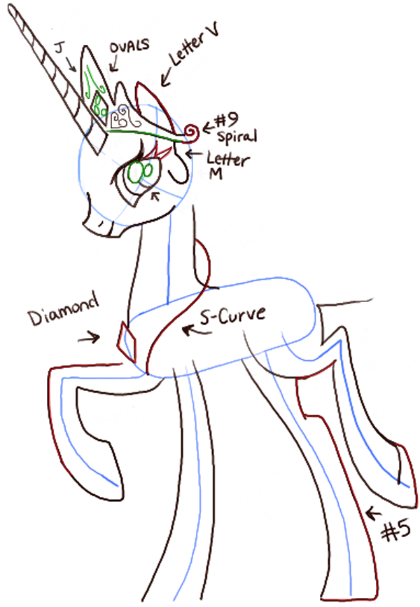 600x866 How To Draw Princess Celestia From My Little Pony Friendship Is - Princess Celestia Drawing