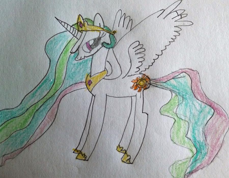 900x701 Princess Celestia Drawing - Princess Celestia Drawing